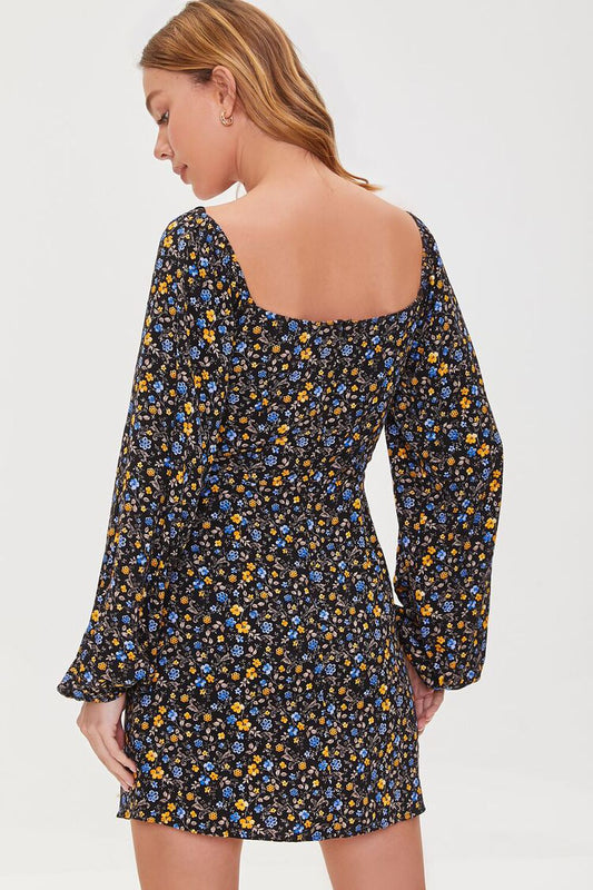 Floral Print Mini Dress