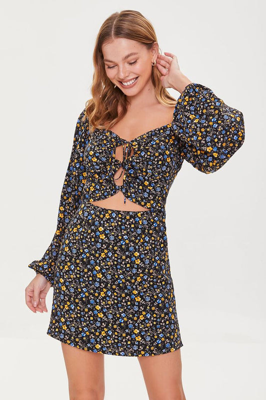 Floral Print Mini Dress