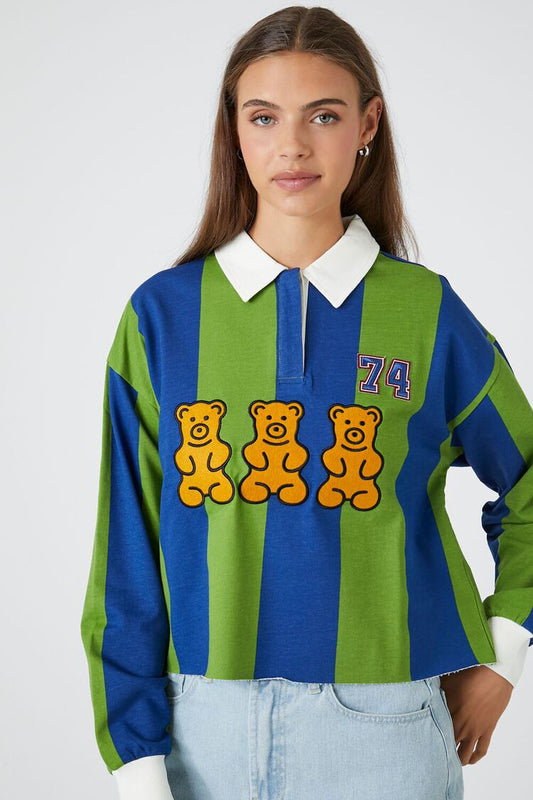 Striped Teddy Bear Rugby Shirt
