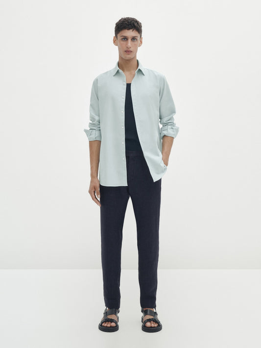 Soft Wash Slim Fit Cotton Oxford Shirt