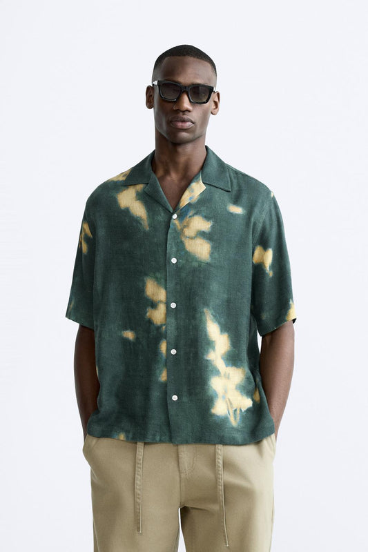 Printed Linen - Viscose Shirt