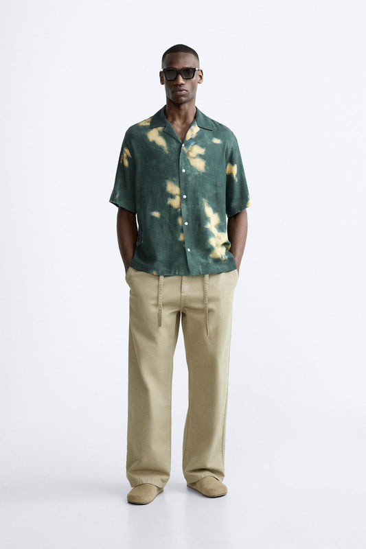 Printed Linen - Viscose Shirt