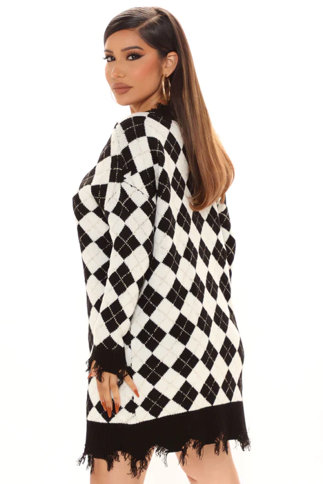 Sarabeth Plaid Sweater Mini Dress