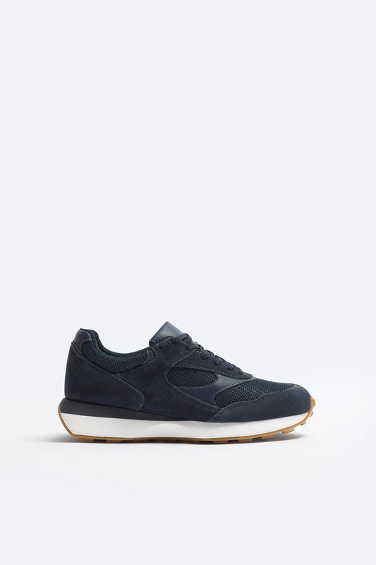 Retro Leather Running Sneakers