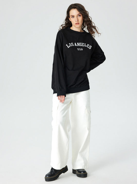 Los Angeles U.S.A Oversized Crew Neck Hoodie