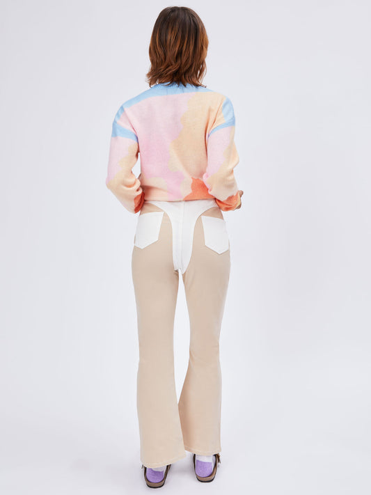 Mid Waist Flared Jeans