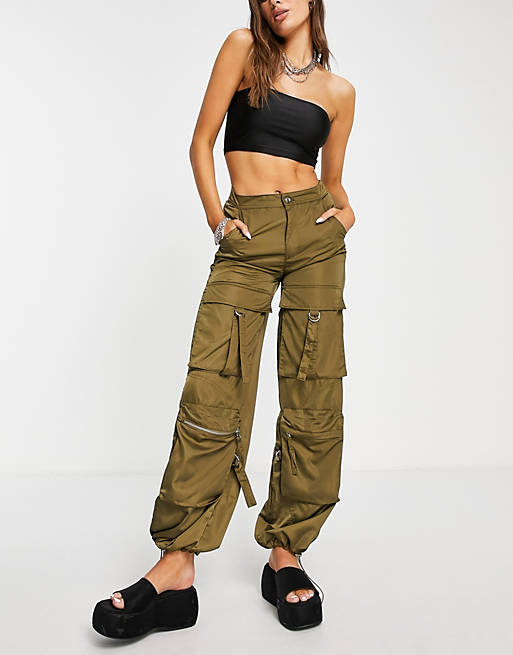 Satin Cargo Trouser