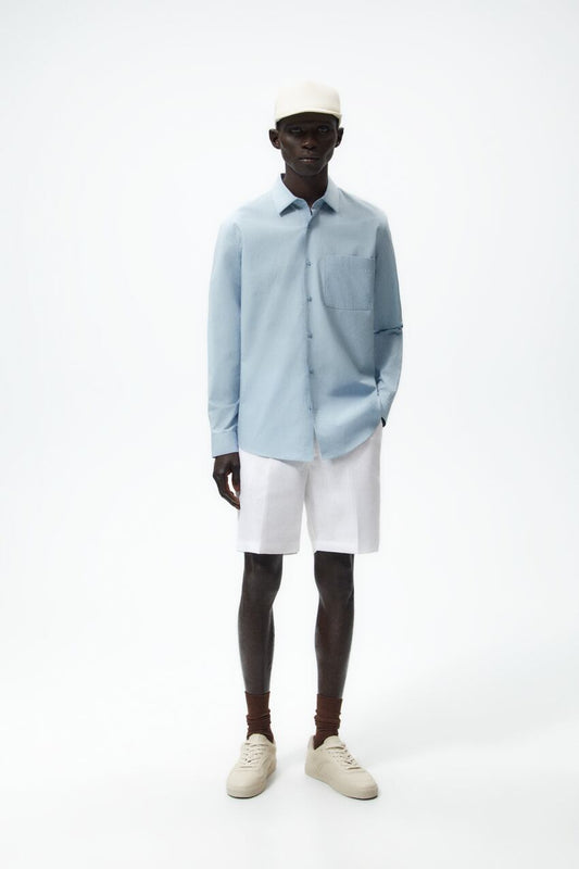 Cotton Shirt with Pocket
