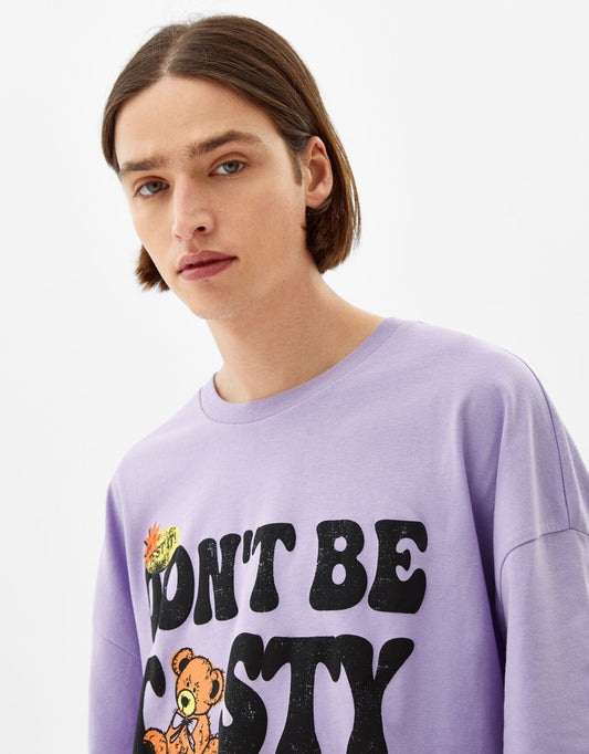 Printed Short Sleeve Oversize T-Shirt