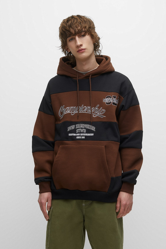 Varsity Hoodie with Stripes