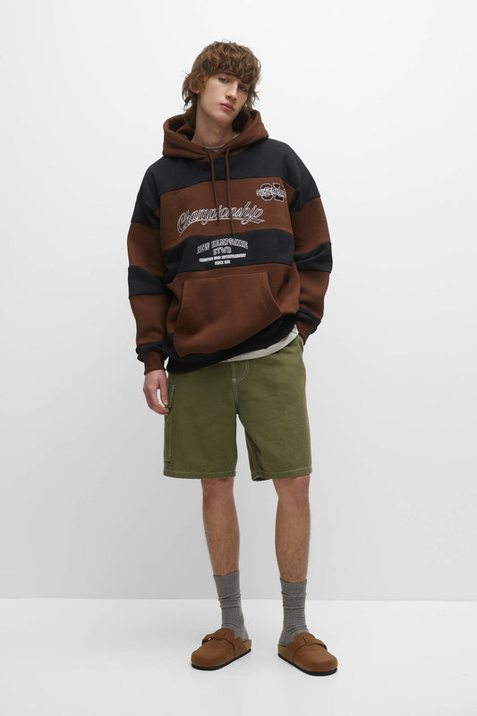 Varsity Hoodie with Stripes