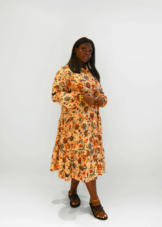Blossom Burst floral print dress