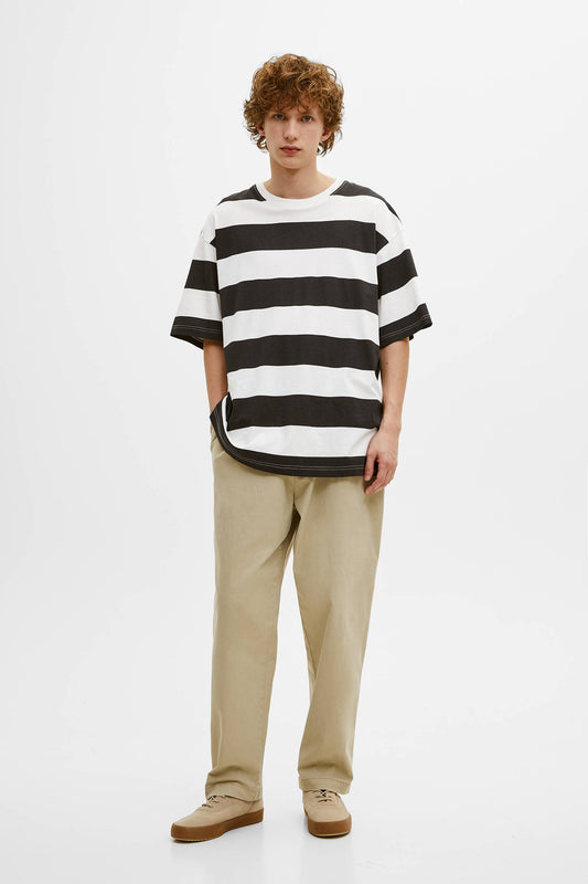 Wide Stripe Print T-Shirt
