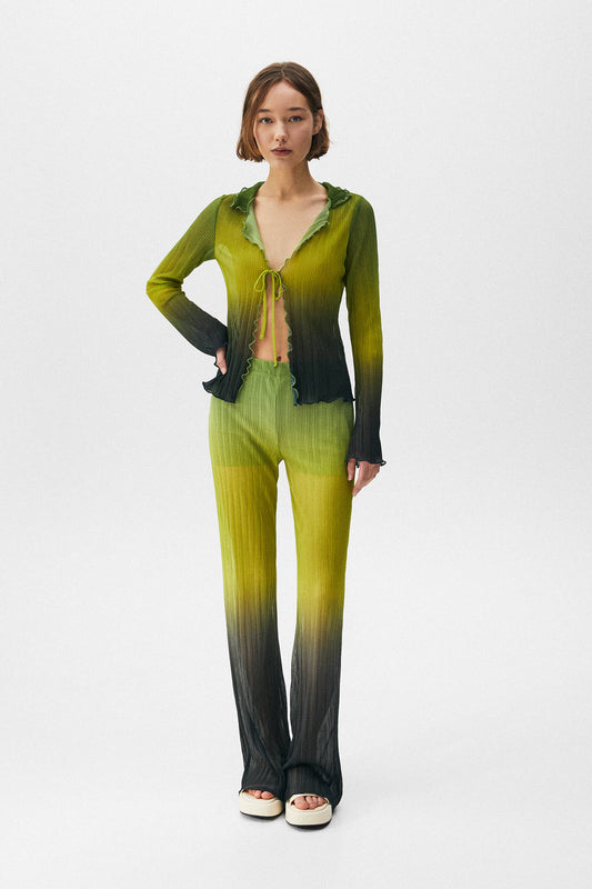 Ombre Pleated Blouse