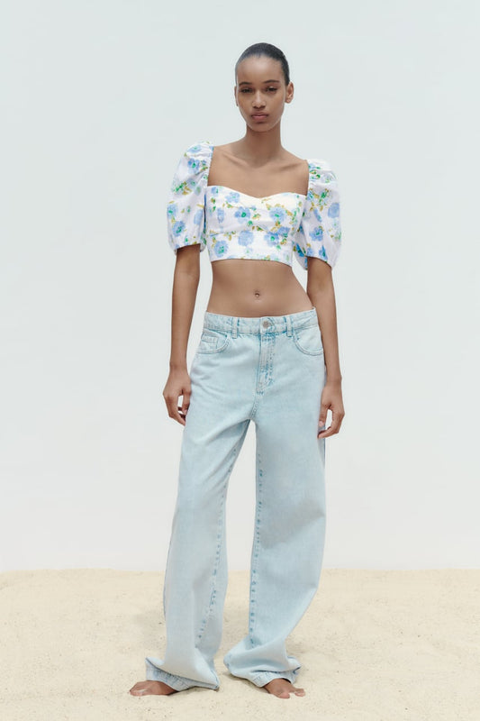Floral Print Crop-top