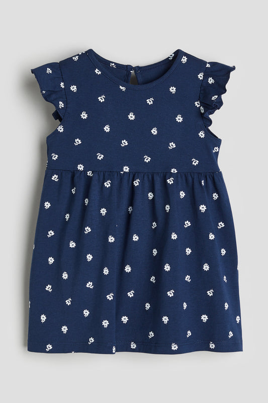 Ruffle-Trimmed Jersey Dress