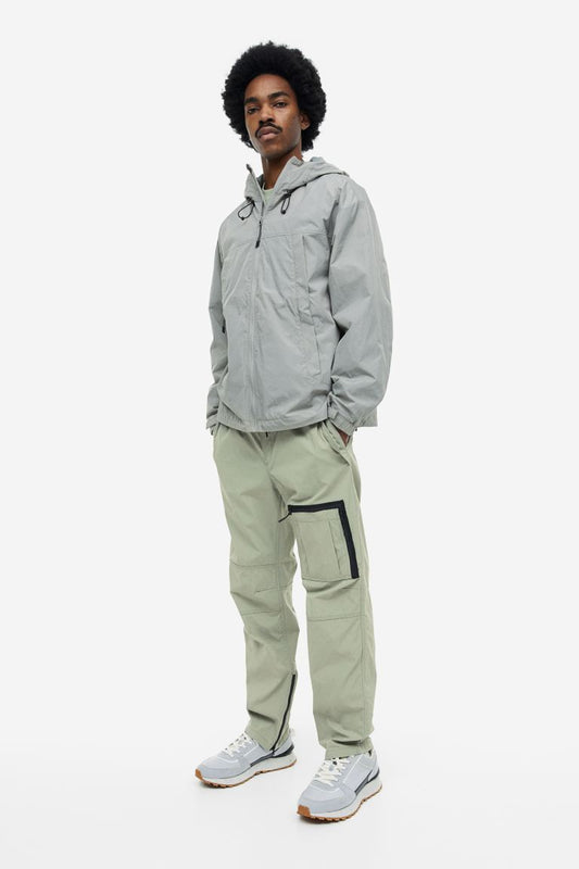 Regular Fit Nylon Cargo Trousers