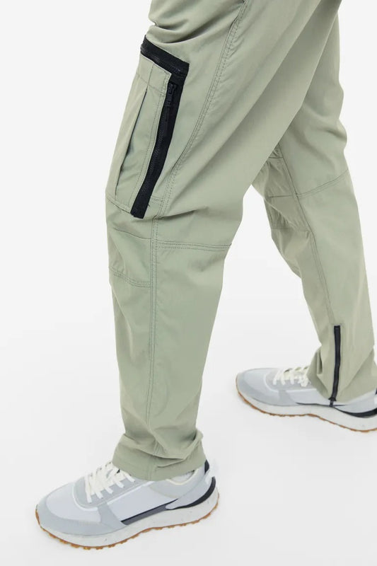 Regular Fit Nylon Cargo Trousers
