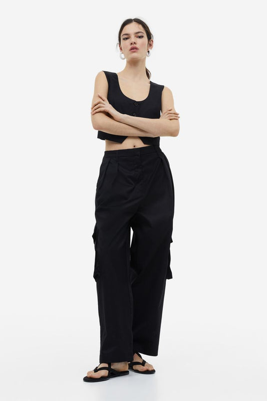 Wide-leg Utility Pants