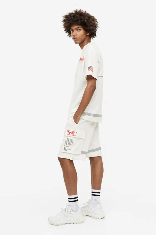 Printed Sweatshirt Shorts