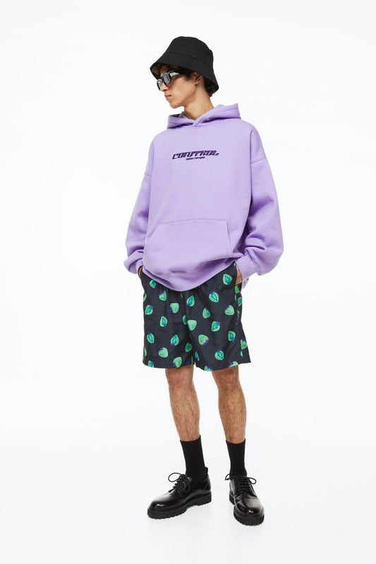 Oversized Fit Printed Hoodie