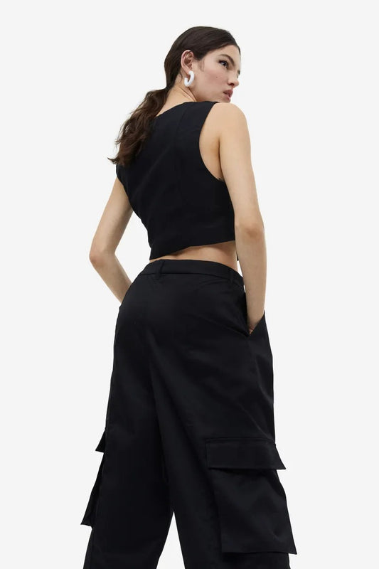 Wide-leg Utility Pants