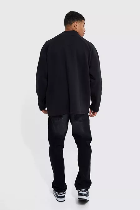 Oversized Extended Neck Raglan Sweatshirt
