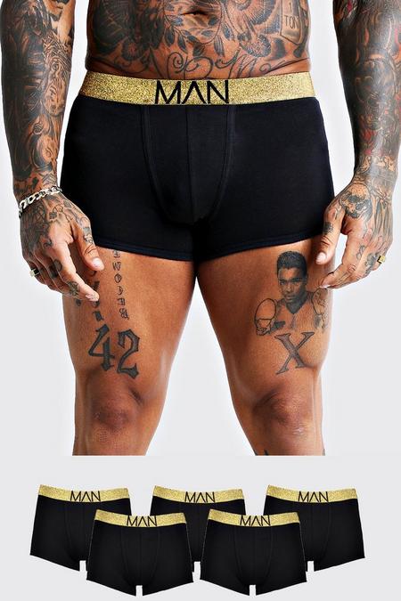 5 pack Gold Waistband Trunks