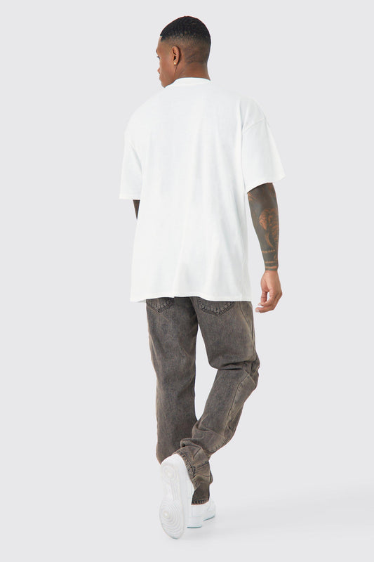 Oversized Pour Homme Dinosaur Flames T-shirt