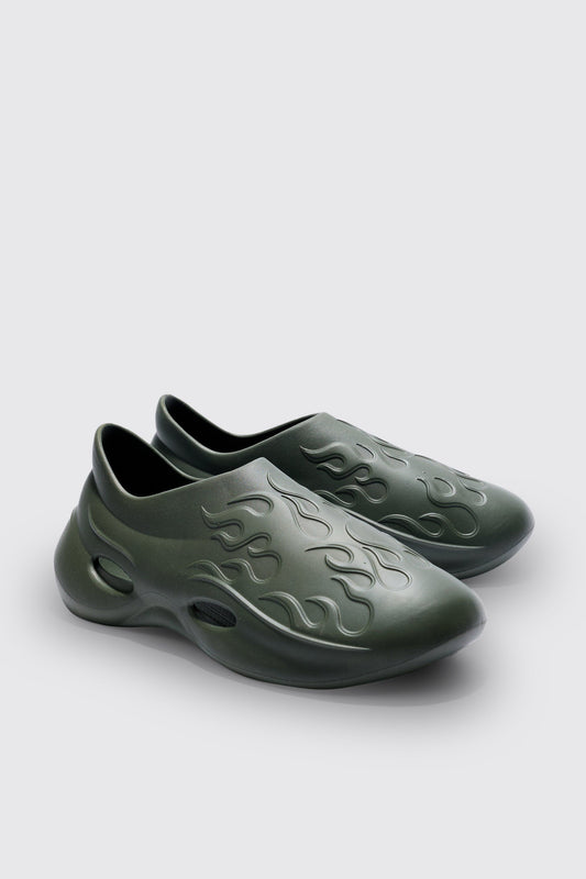 Perforated Flame Moulded Mule