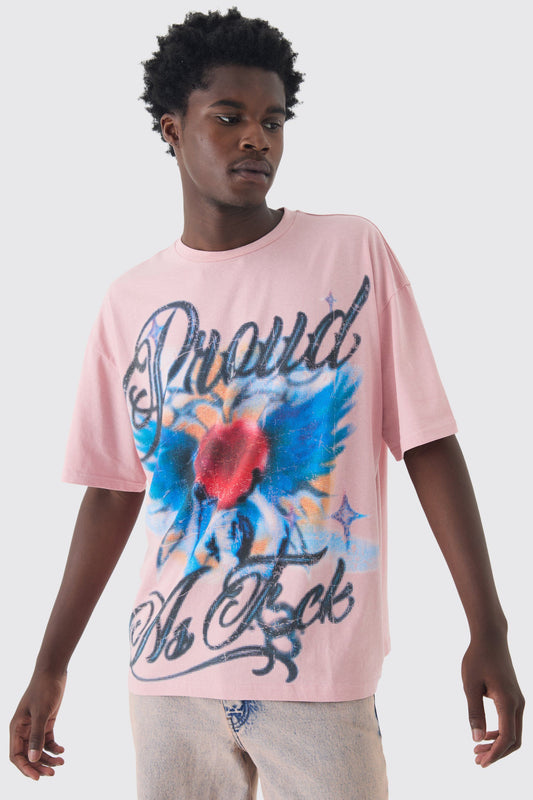 Oversized Proud AF Pride T-Shirt