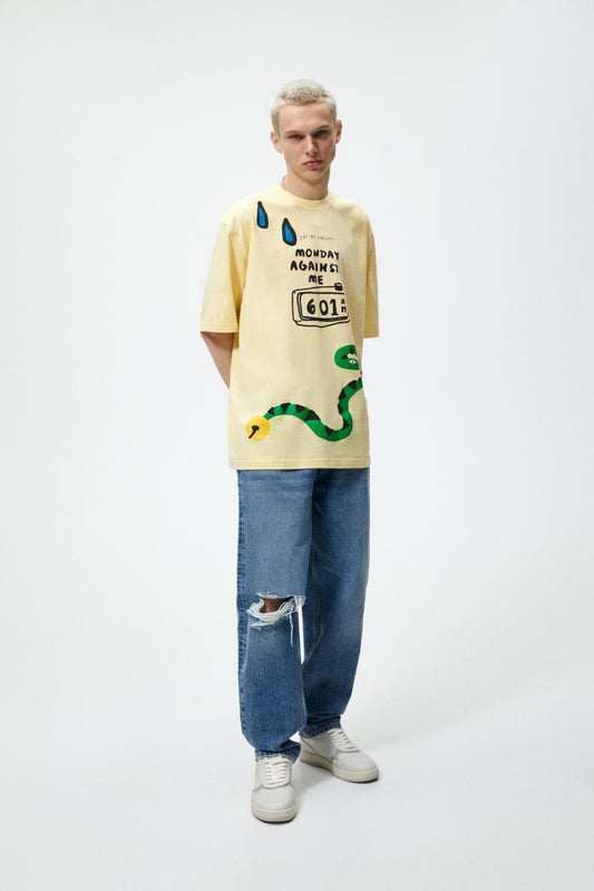 Contrast Print T-Shirt