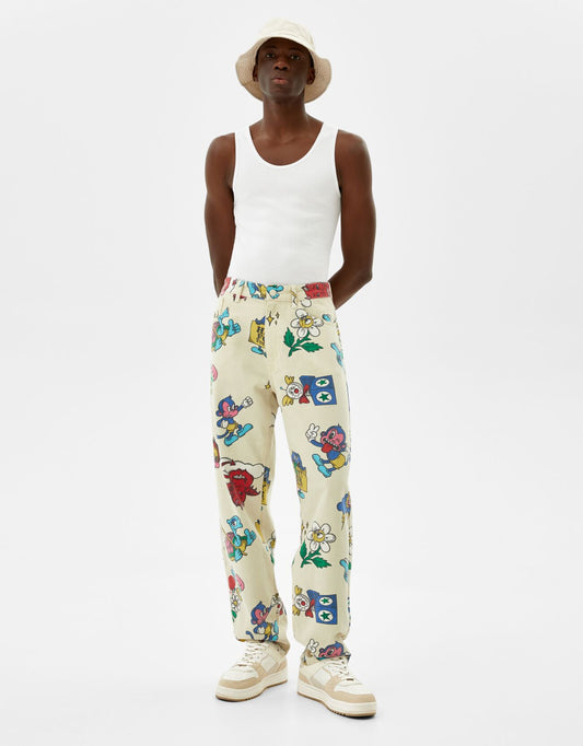 Baggy Printed Jeans