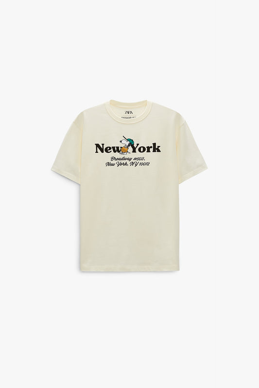 Snoopy Peanuts Embroidered T-Shirt