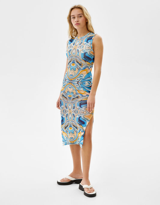 Sleeveless Sublimated Dress