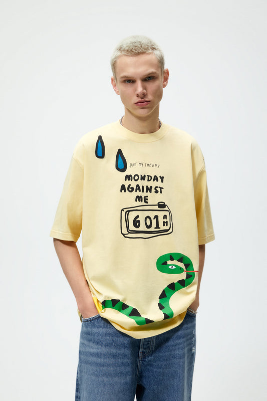Contrast Print T-Shirt