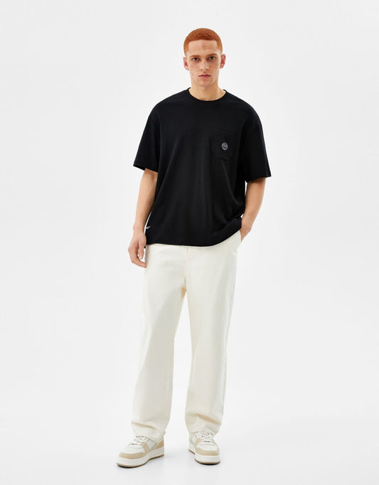 Black Boxy Fit Short Sleeve T-Shirt
