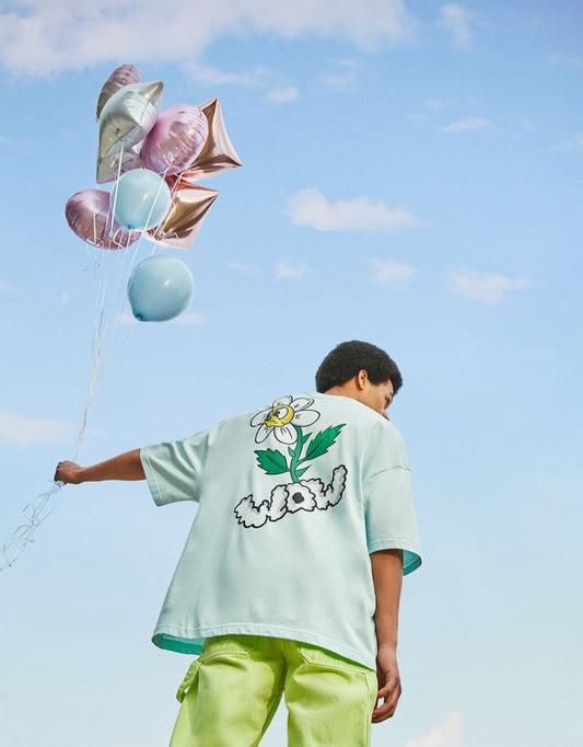 Printed Short Sleeve Oversize T-Shirt