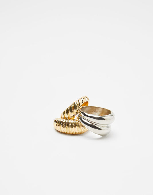 Set of 3 chunky rings