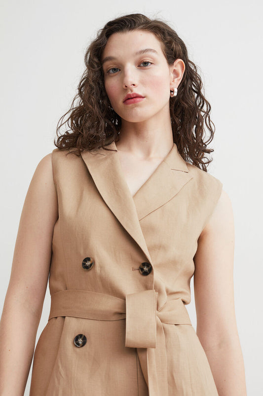 Sleeveless Jacket Dress