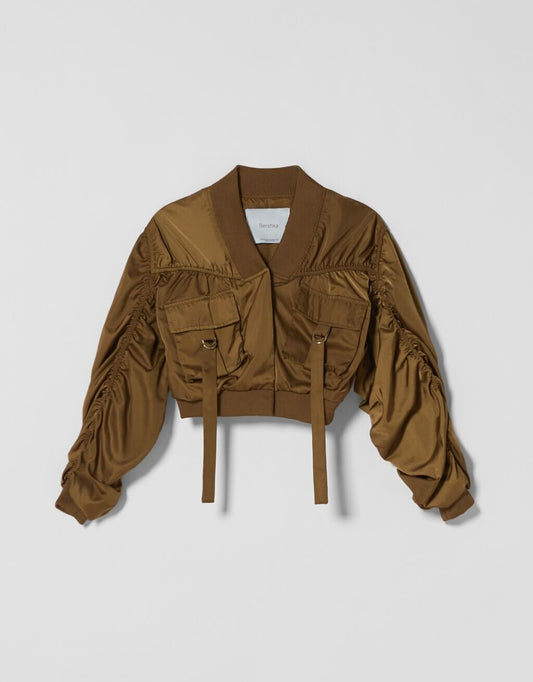Satin Cargo Jacket