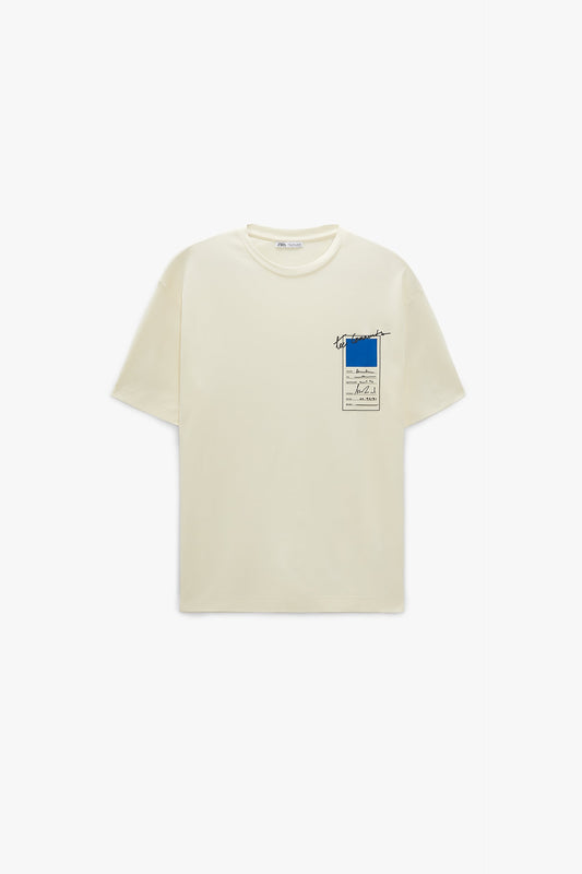 T-Shirt with Contrast Print