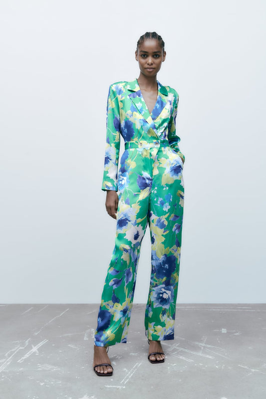 floral print jumpsuit multicolored