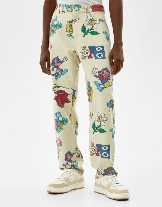 Baggy Printed Jeans