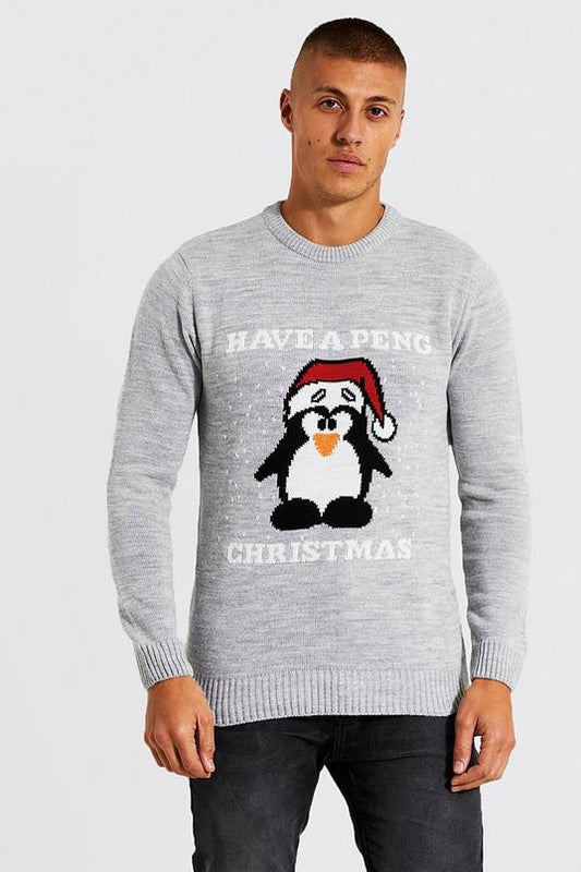 Peng Slogan Christmas Jumper