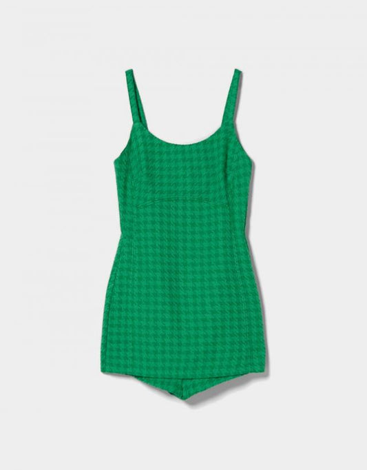 Houndstooth Pinafore Dress