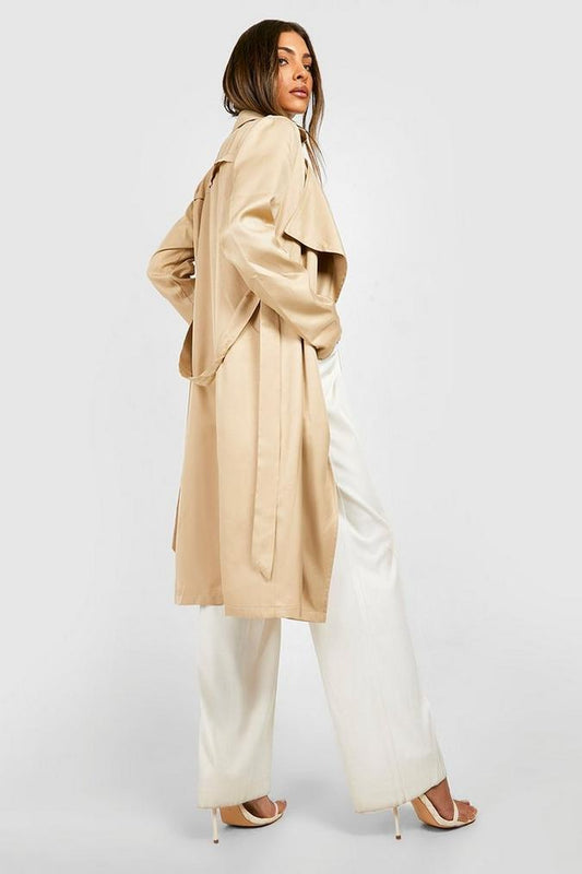 Longline Belted Trench Coat