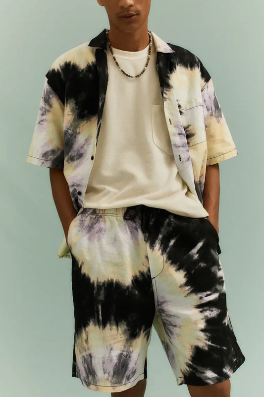 Relaxed Fit Linen Resort Short