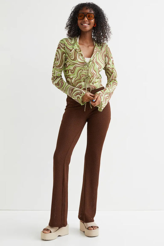 Tie-Front Chiffon Blouse