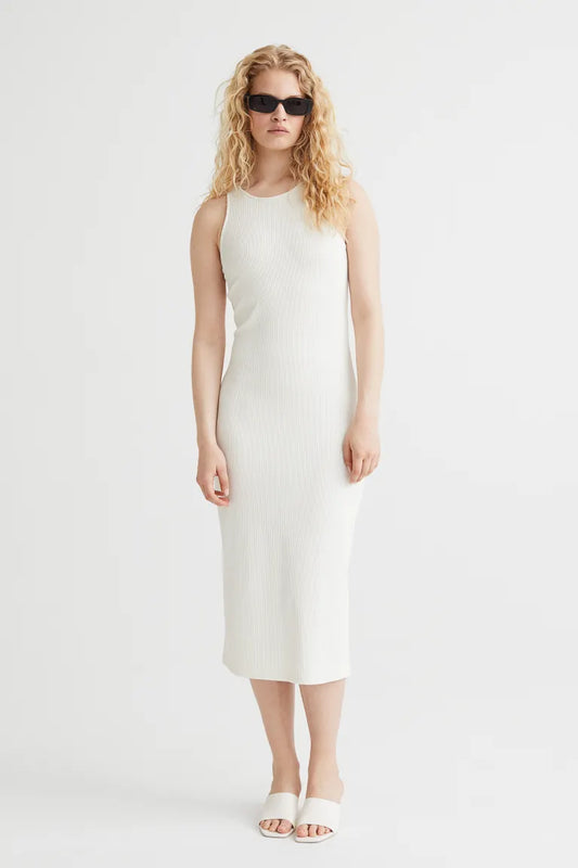Ribbed Backless Dress